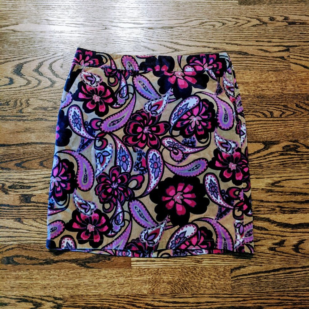 Ann Taylor Corduroy Pencil Skirt POCKETS 2P